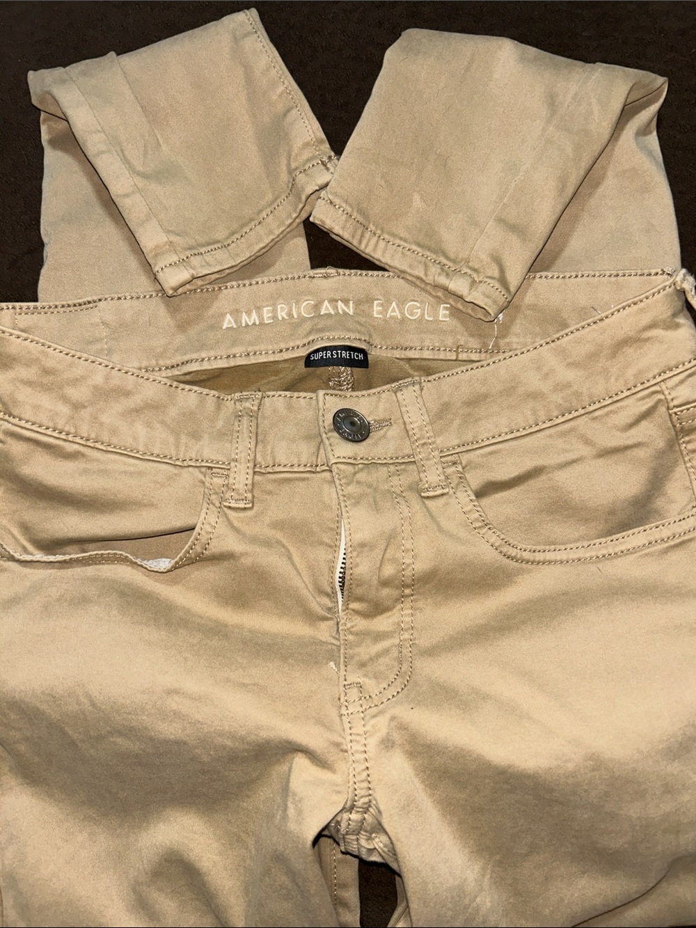 American Eagle Khaki Super Stretch Jean- Tan